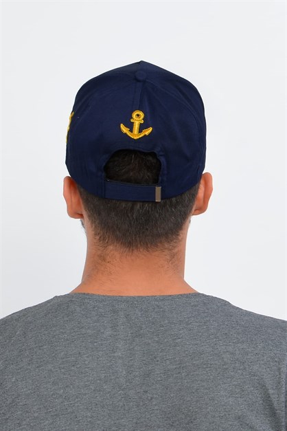 Erkek Kaptan Şapkası Lacivert