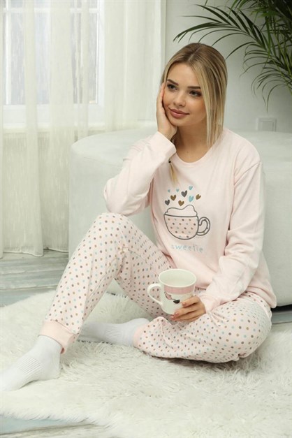 Puantiyeli Termal Pijama Takımı